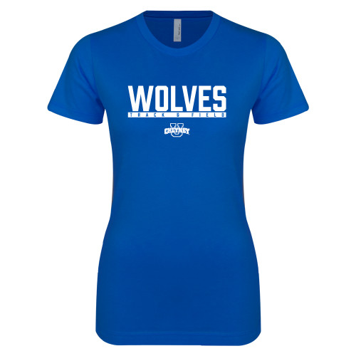  Next Level Womens Royal Boyfriend Tee - Track and Field in Bar