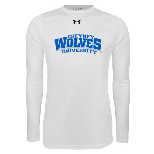  Under Armour White Long Sleeve Tech Tee - Primary Mark