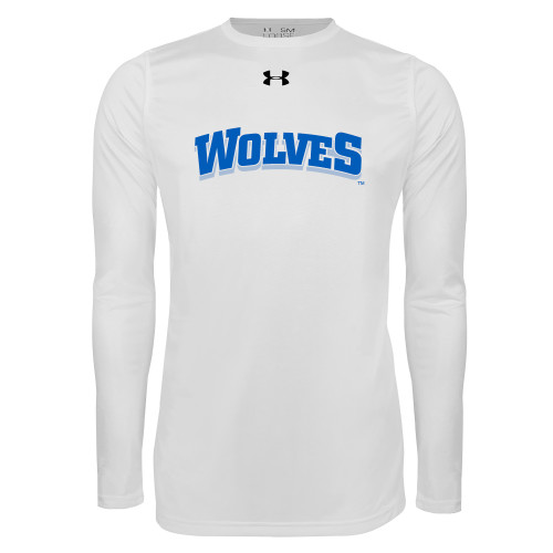  Under Armour White Long Sleeve Tech Tee - Wolves