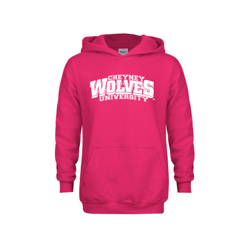  Youth Hot Pink Fleece Hoodie - Primary Mark