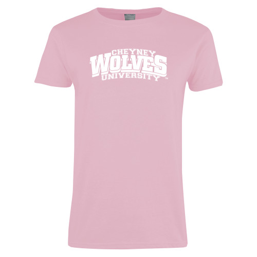  Womens Pink Short Sleeve Tee - Primary Mark