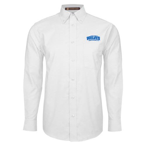  White Oxford Long Sleeve Shirt - Primary Mark
