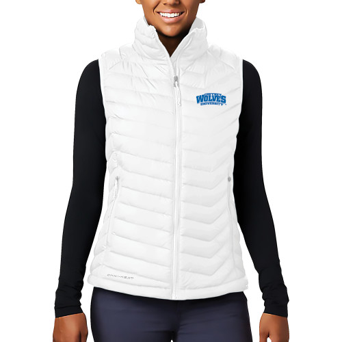  Columbia Womens White Powder Lite Vest - Primary Mark