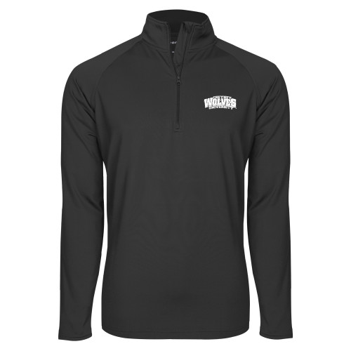  Sport Tek Charcoal Sport Wick Stretch 1/2 Zip Pullover - Primary Mark