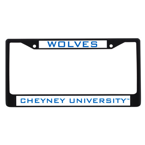  Metal License Plate Frame in Black - Flat Word-mark