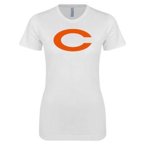  Next Level Womens White Boyfriend Tee - C