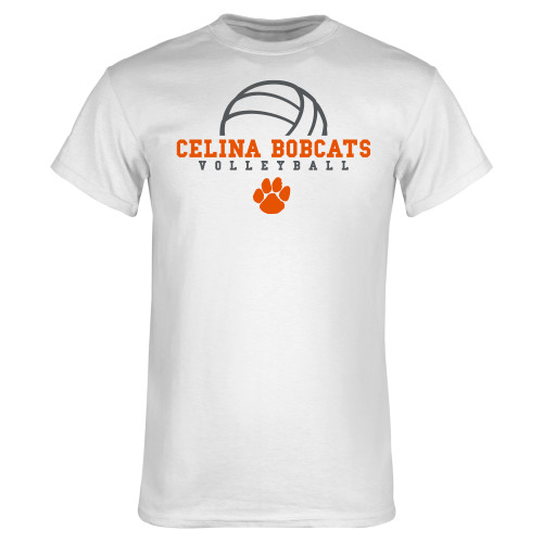  White T Shirt - Volleyball Ball