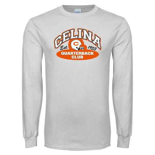  White Long Sleeve T Shirt - Celina Quarterback Club