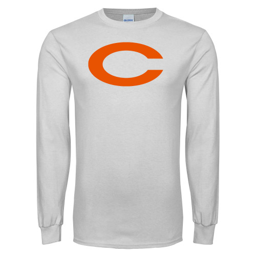  White Long Sleeve T Shirt - C