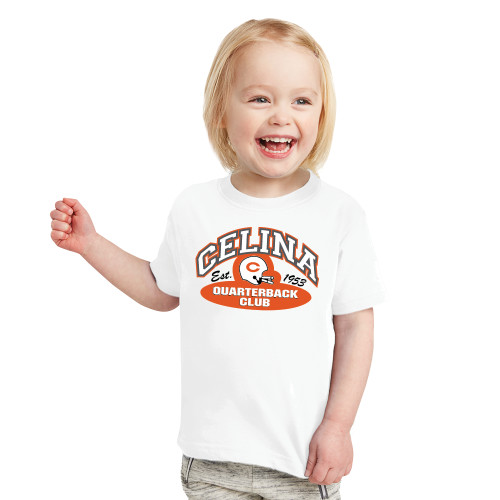  Toddler White T Shirt - Celina Quarterback Club