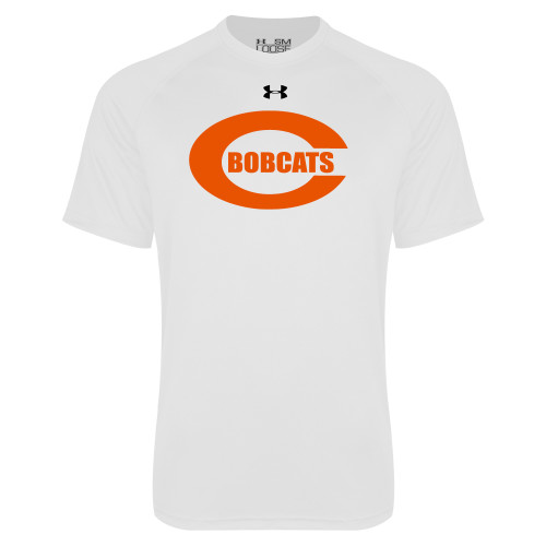  Under Armour White Tech Tee - C - Bobcats