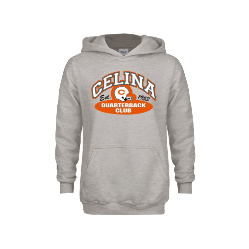  Youth Grey Fleece Hood - Celina Quarterback Club