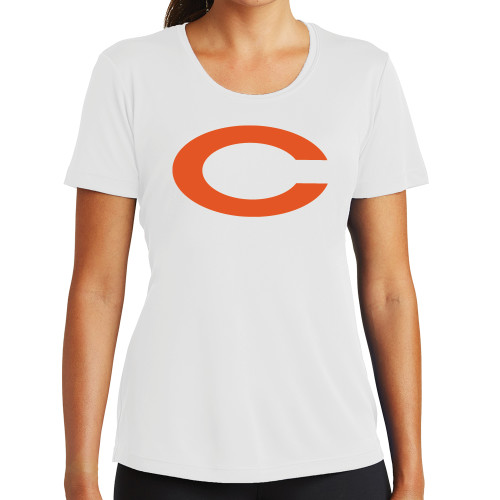  Womens White Performance Tee - C