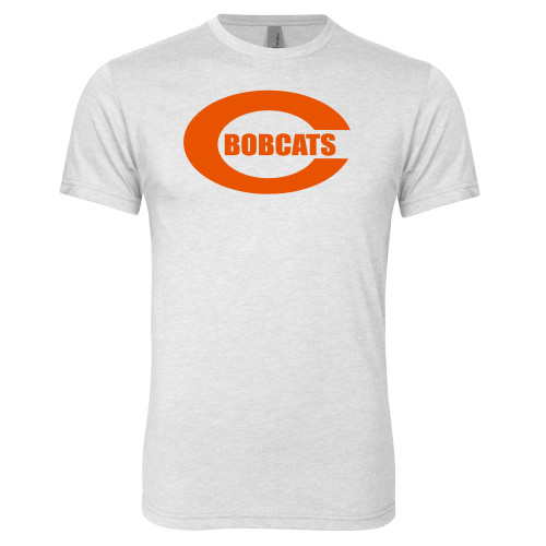  Next Level Heather White Triblend Tee - C - Bobcats