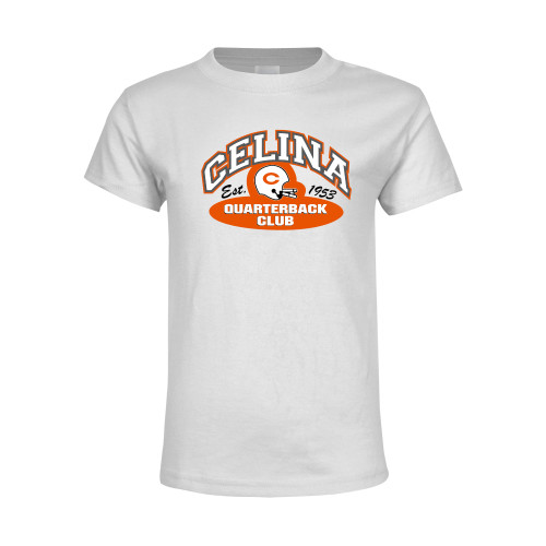  Youth White T Shirt - Celina Quarterback Club