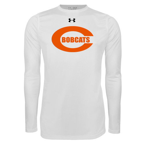  Under Armour White Long Sleeve Tech Tee - C - Bobcats