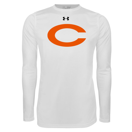  Under Armour White Long Sleeve Tech Tee - C