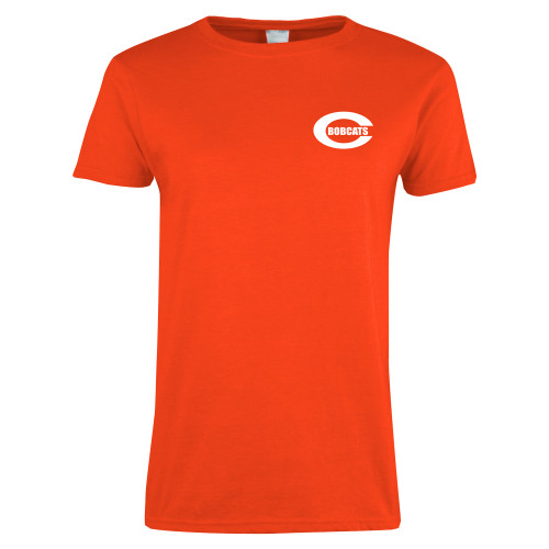  Womens Orange Short Sleeve Tee - C - Bobcats