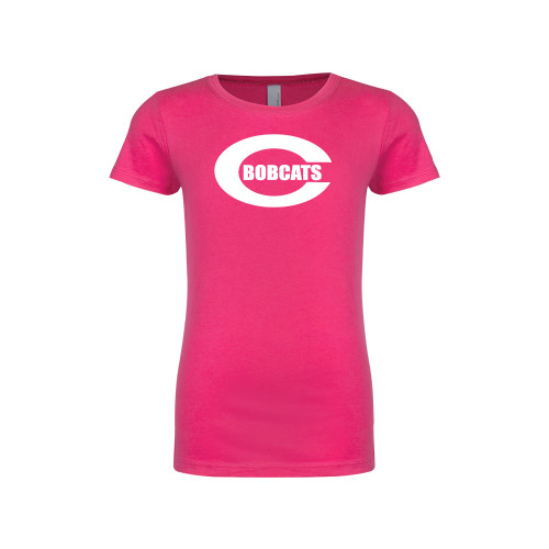  Next Level Girls Fuchsia Fashion Fit T Shirt - C - Bobcats