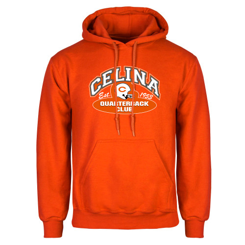  Orange Fleece Hoodie - Celina Quarterback Club