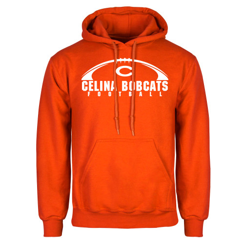  Orange Fleece Hoodie - Football Arch