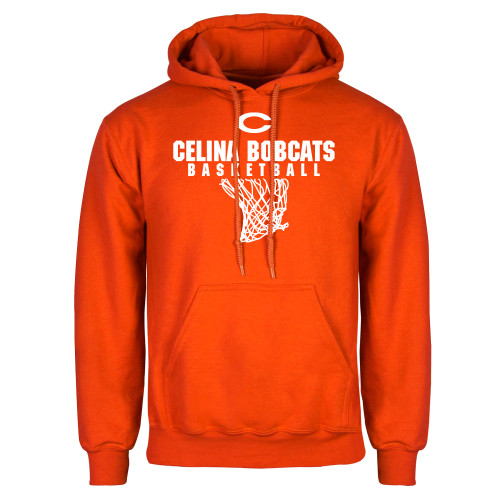  Orange Fleece Hoodie - Basketball Net