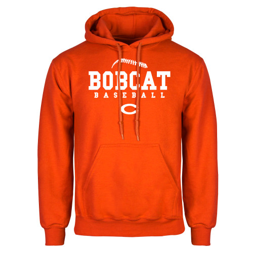  Orange Fleece Hoodie - Baseball Seams