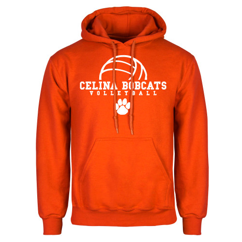  Orange Fleece Hoodie - Volleyball Ball