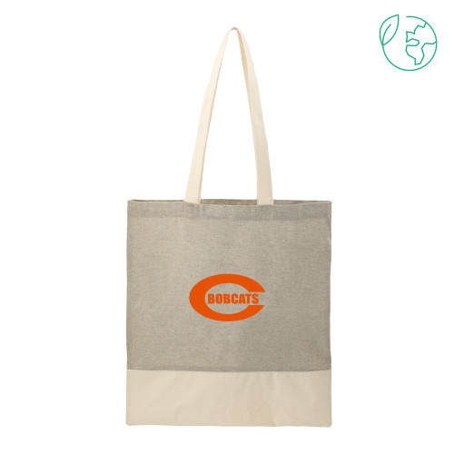  Split Recycled Grey Cotton Twill Convention Tote - C - Bobcats