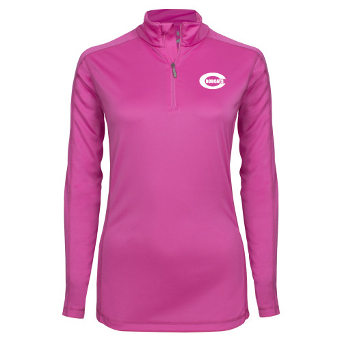  Syntrel Womens Raspberry Interlock 1/4 Zip - C - Bobcats