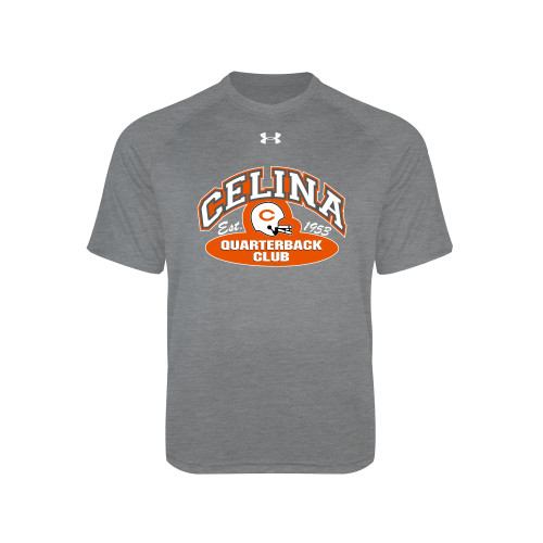  Under Armour Youth Grey Tech Tee - Celina Quarterback Club