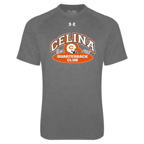  Under Armour Carbon Heather Tech Tee - Celina Quarterback Club