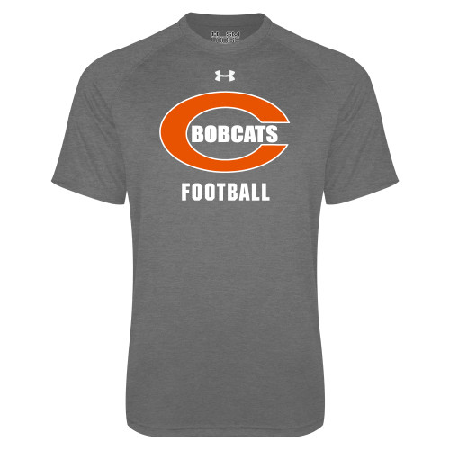  Under Armour Carbon Heather Tech Tee - Football