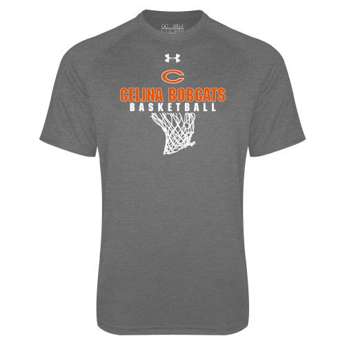  Under Armour Carbon Heather Tech Tee - Football Distressed