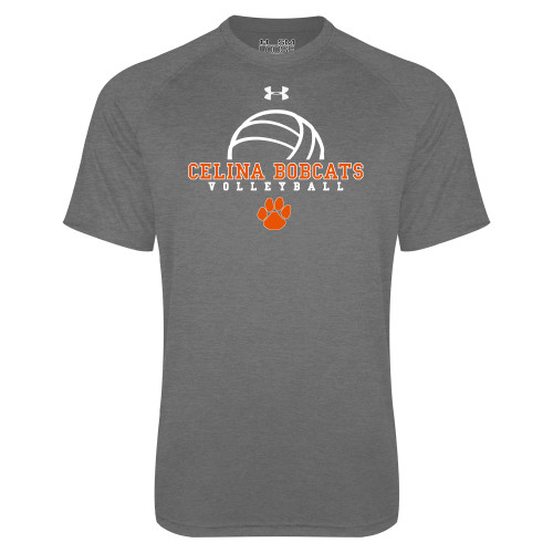  Under Armour Carbon Heather Tech Tee - Volleyball Ball