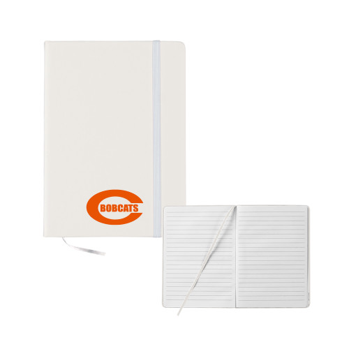  5x7 White Hard Cover Journal - C - Bobcats
