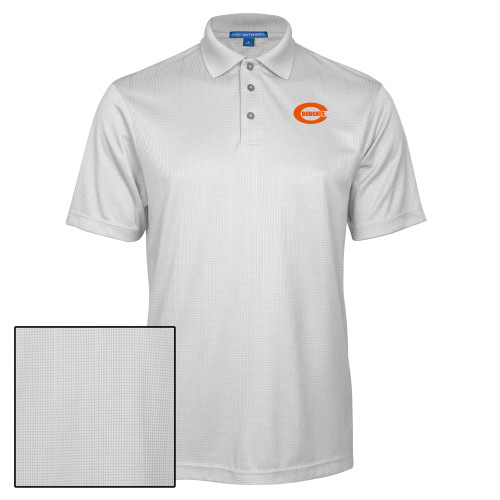  White Performance Fine Jacquard Polo - C - Bobcats