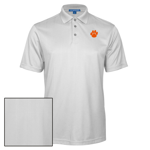  White Performance Fine Jacquard Polo - Paw