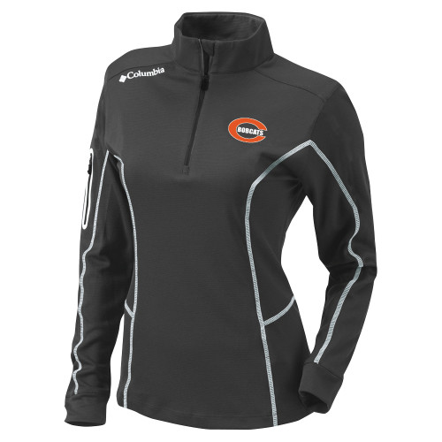  Columbia Womens Omni Wick Charcoal 1/4 Zip - C - Bobcats