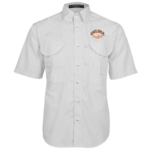  White Fishing Shirt Performance Short Sleeve - QB Club Embroidery