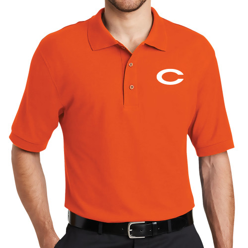  Orange Silk Touch Polo - C