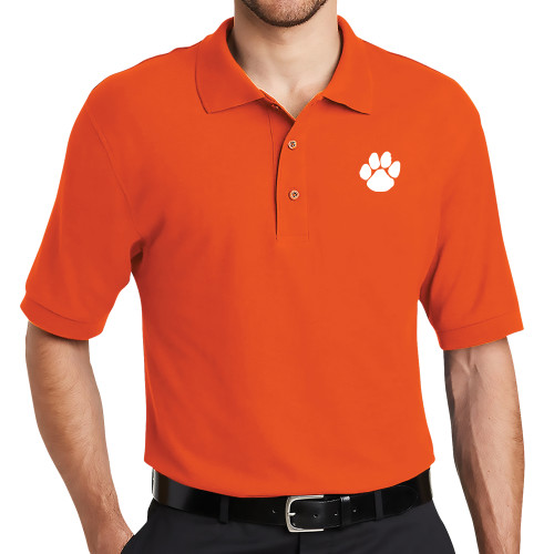  Orange Silk Touch Polo - Paw