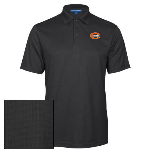  Charcoal Performance Fine Jacquard Polo - C - Bobcats