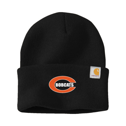 Carhartt Black Knit Beanie w/Cuff - C - Bobcats