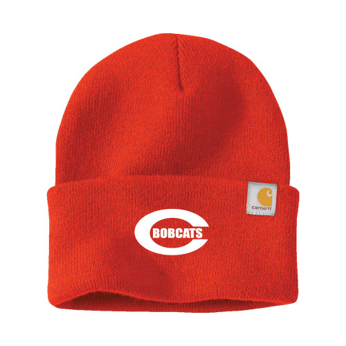  Carhartt Bright Orange Knit Beanie w/Cuff - C - Bobcats