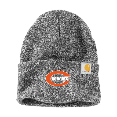  Carhartt Black/White Knit Beanie w/Cuff - C - Bobcats