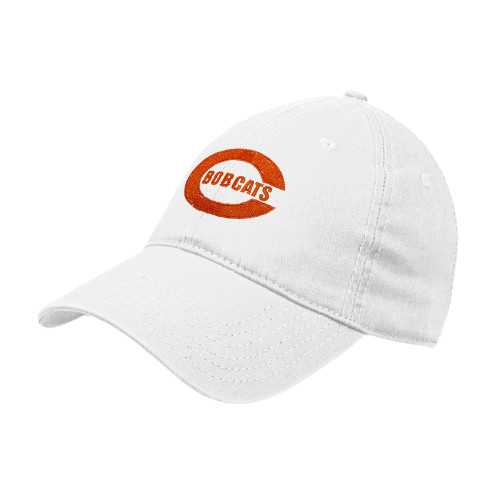  White Unstructured Adjustable Low Profile Hat - C - Bobcats