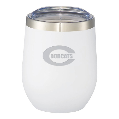  Corzo Vacuum Insulated White Cup 12oz - C - Bobcats Engraved