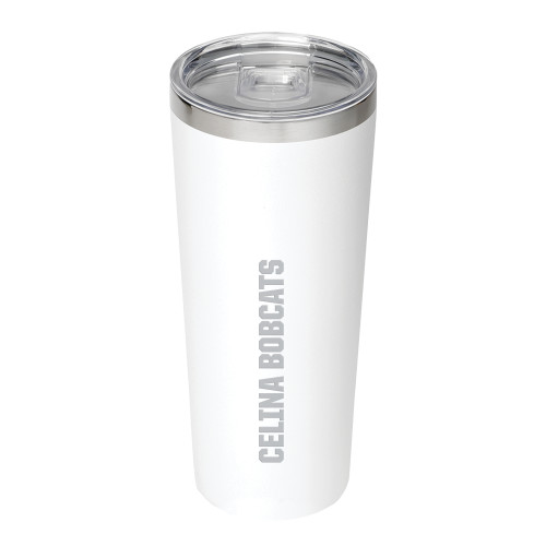  Thor Vacuum Insulated White Tumbler 22oz - Celina Bobcats Flatmark