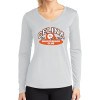 Thumbnail image for  Womens White Performance Long Sleeve V Neck Shirt
